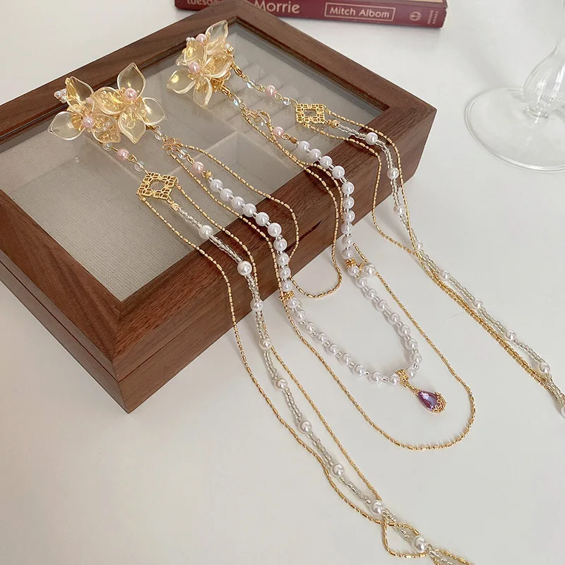 Hanbok Hair Pin - Nuovo stile cinese strass fermagli per
