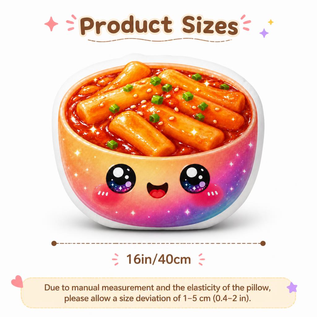 Cuscino Peluche Tteokbokki Kaw - Tteokbokki Rice Cake recensione e prezzo